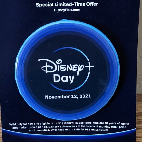 Disney Plus + Day Button / Pin - Picture 2 of 4